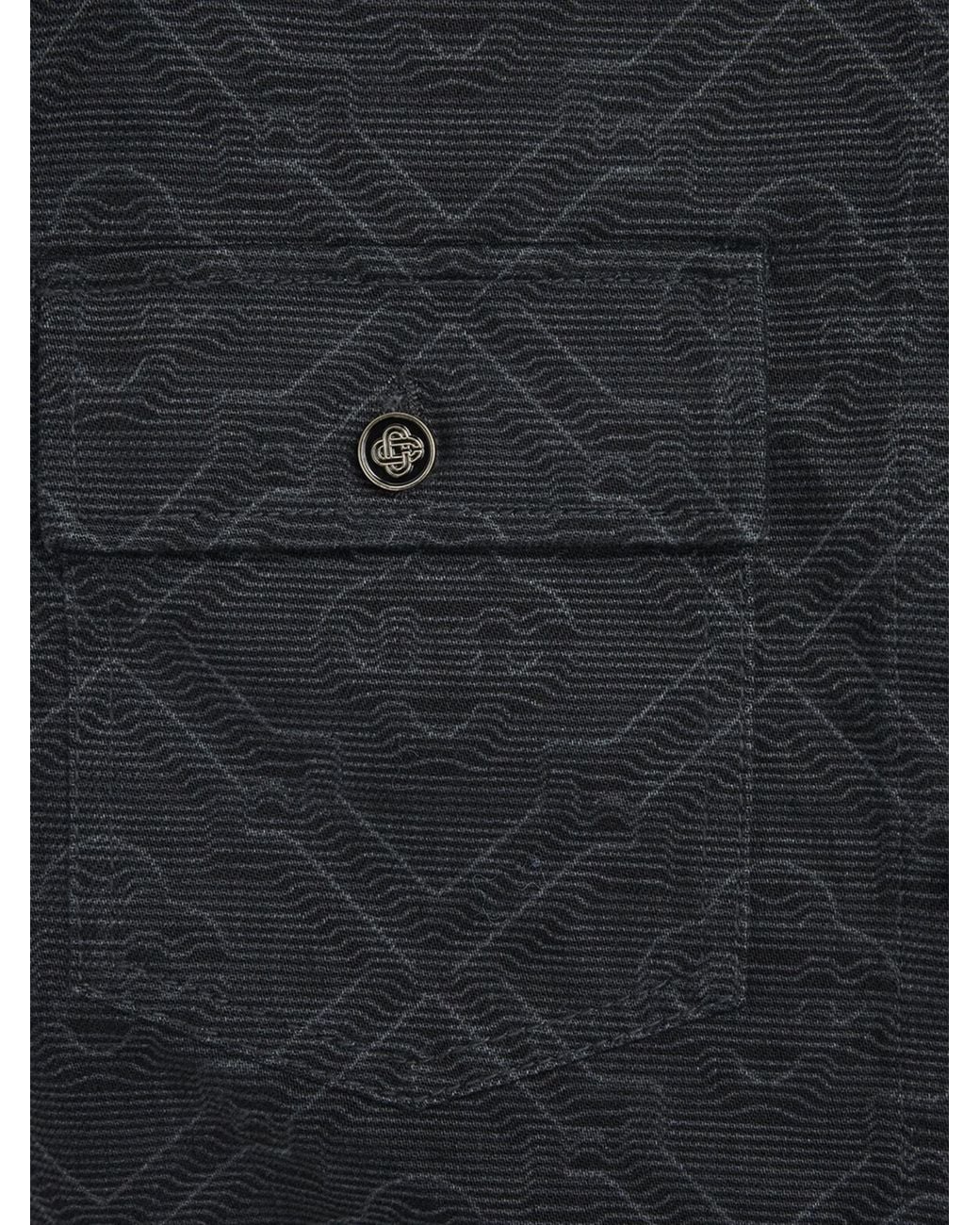 Casablanca Black Laser Monogram Overshirt for men