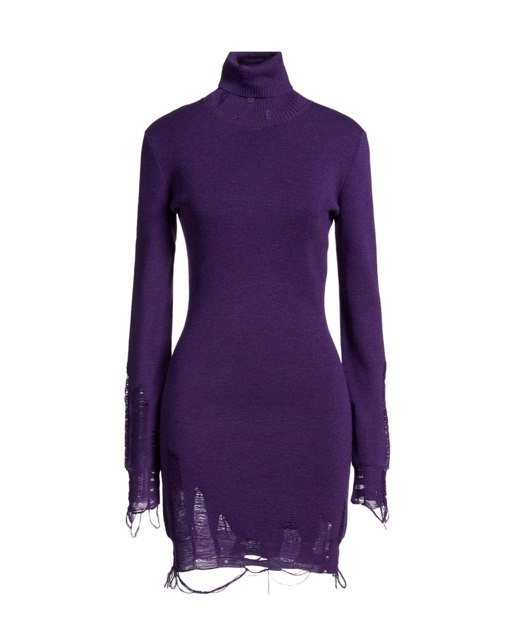 MM6 by Maison Margiela Purple Simple Slim-Fit Dress