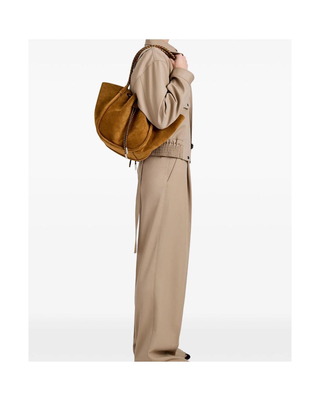 Proenza Schouler Brown Large Ruched Tote