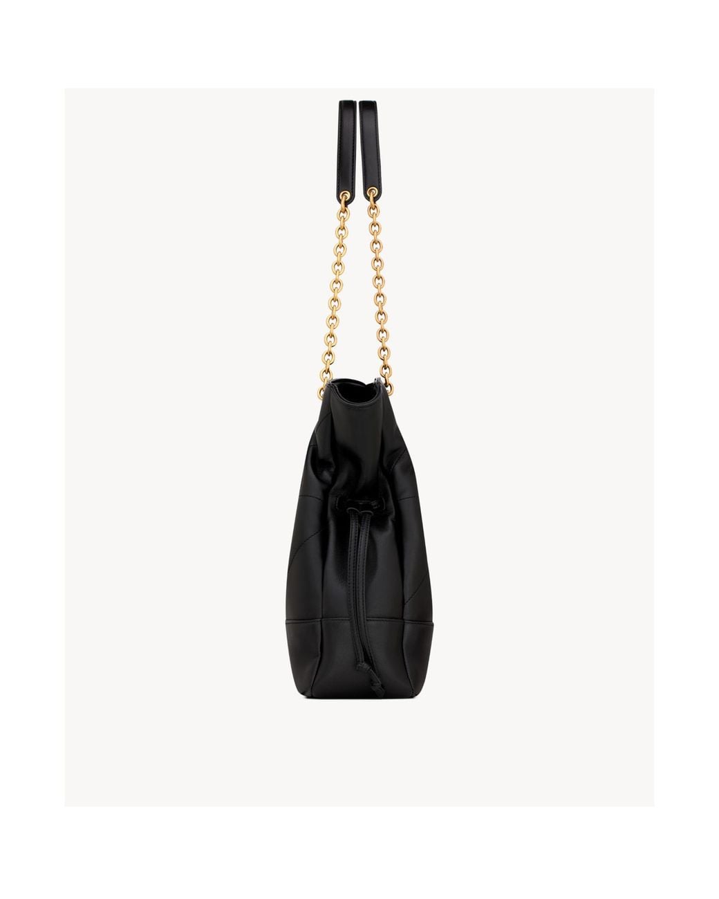Saint Laurent Black Jamie Logo Plaque Small Shopping Bag
