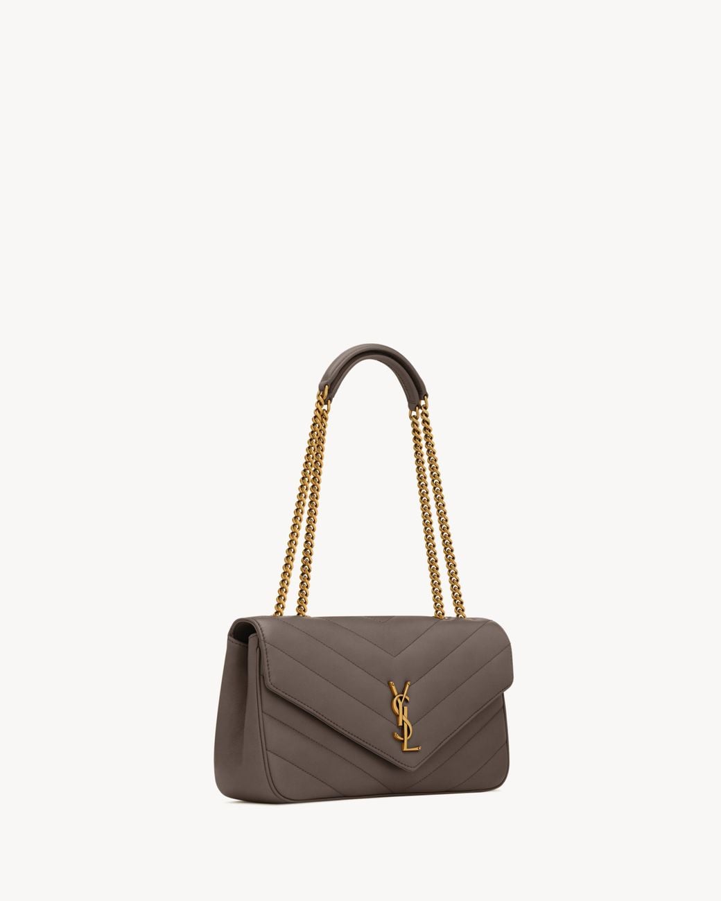 Saint Laurent Brown Loulou Medium Shoulder Bag