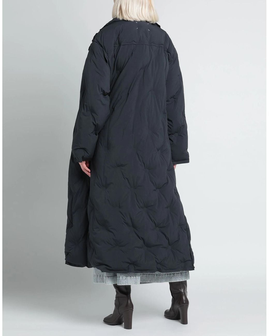 Maison Margiela Black Double-Breasted Down Coat