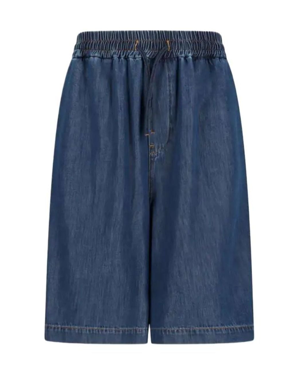 DARKPARK Blue Drawstring Denim Shorts for men