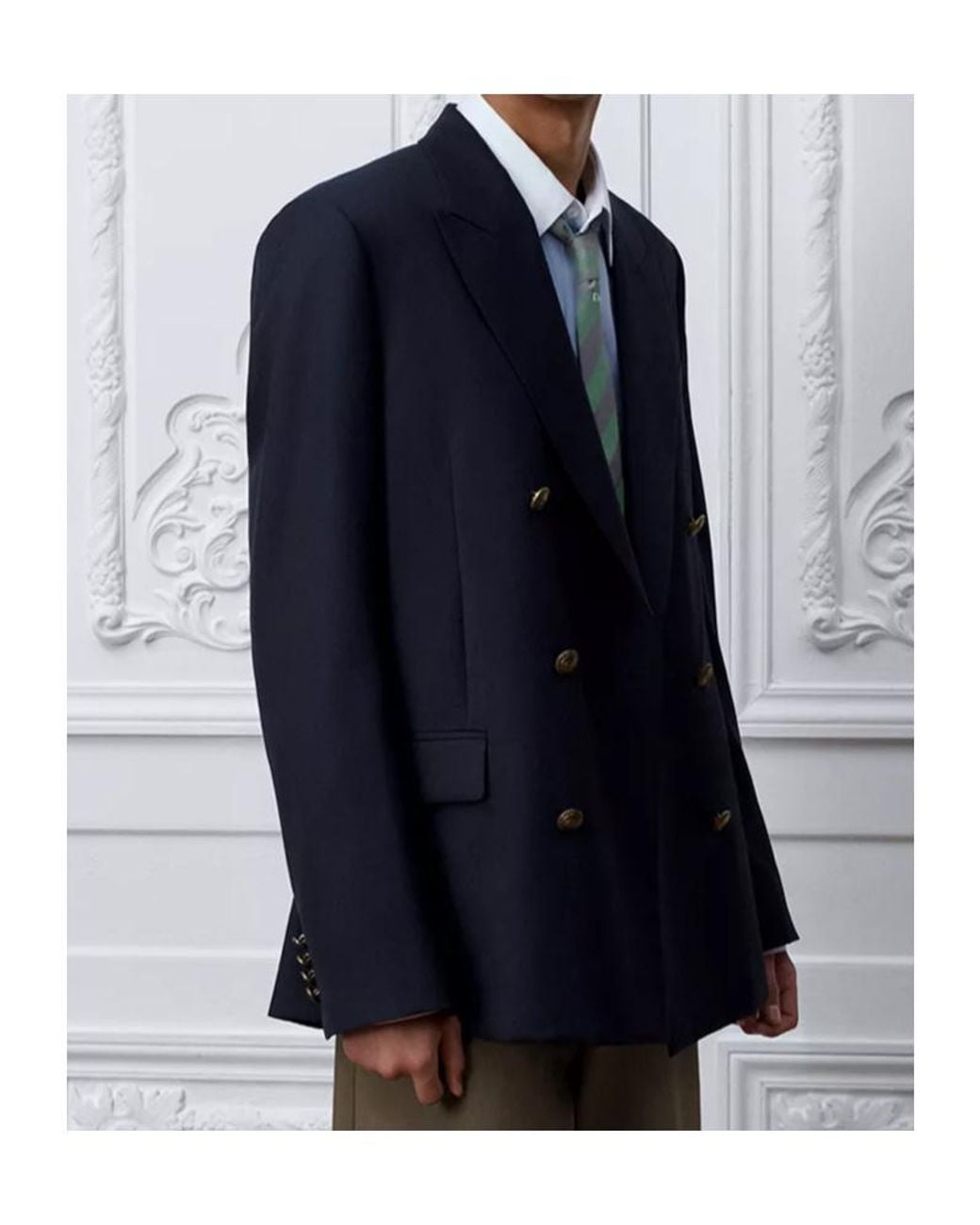 Dior Blue Double-Breasted Jacket for men