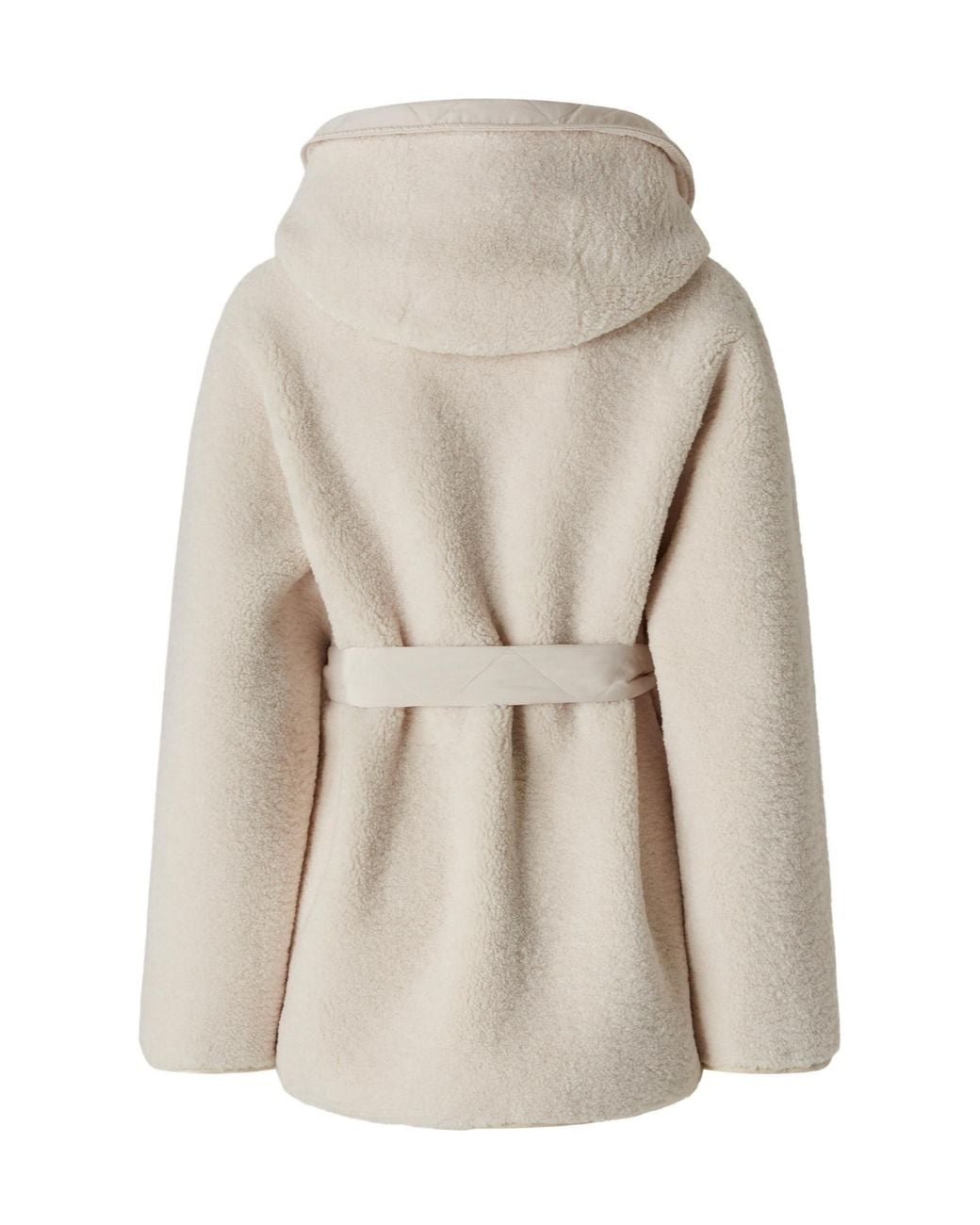 Pinko Natural Long Sleeved Hooded Snapped Jacket