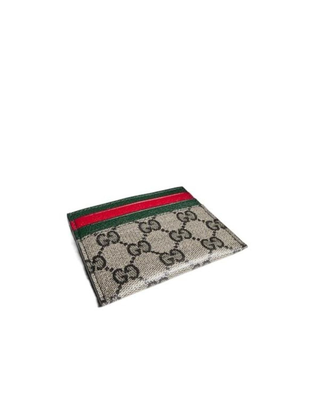 Gucci Multicolor Card Case With Web Card Slots for men