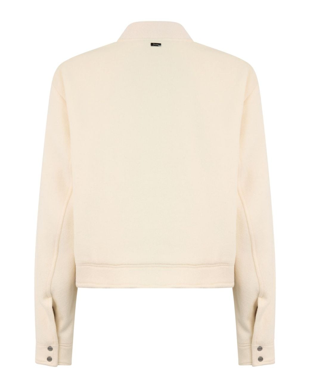 Herno Natural Cropped Buttoned Pocket Jacket