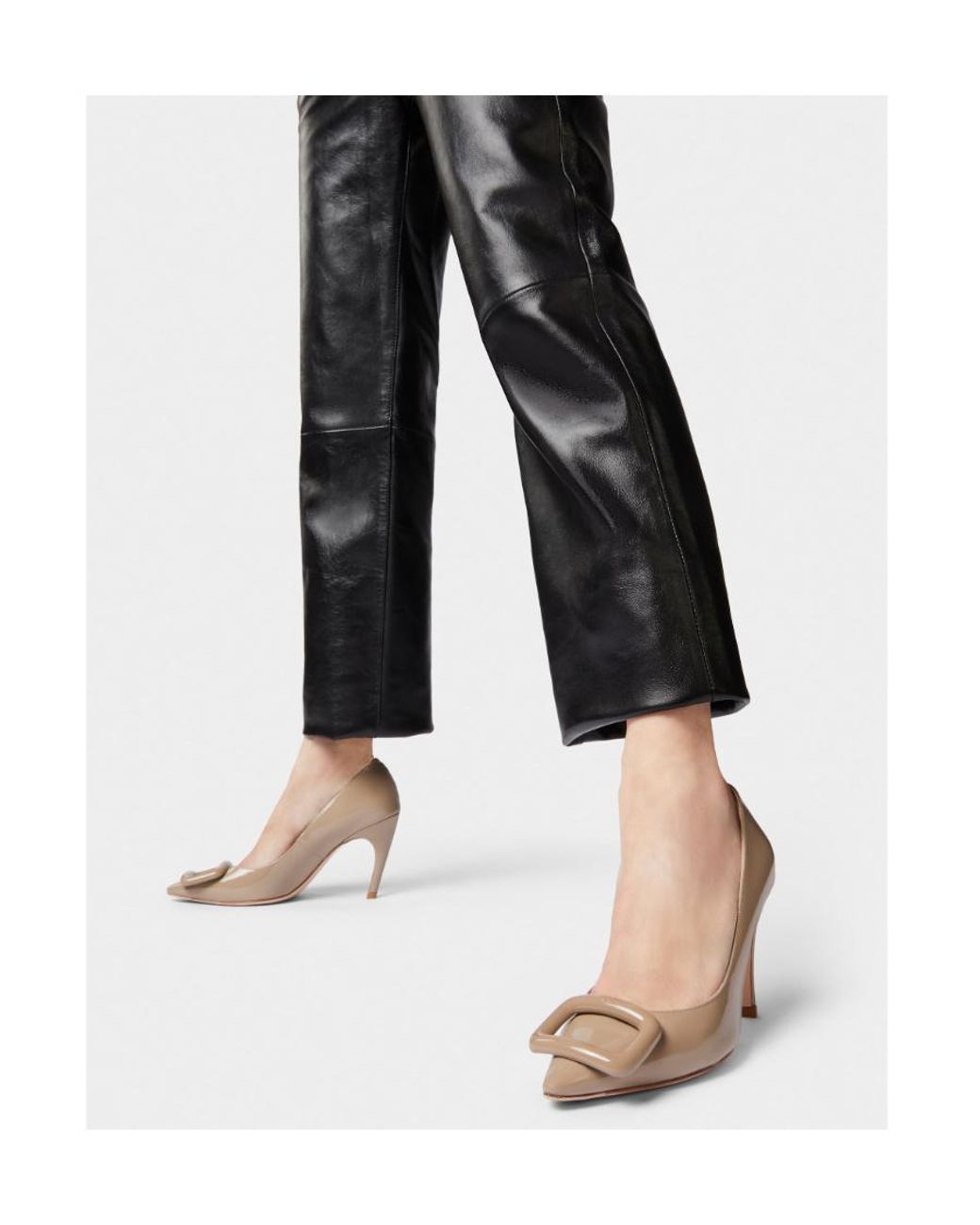 Roger Vivier Multicolor Viv' Choc Lacquered Buckle Pumps