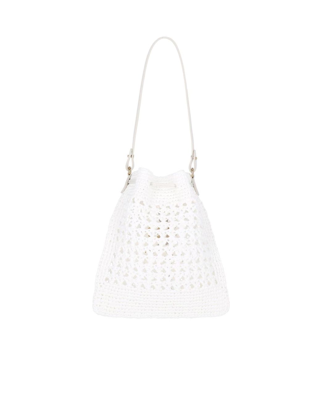 Miu Miu White Woven Fabric Mini-Bag