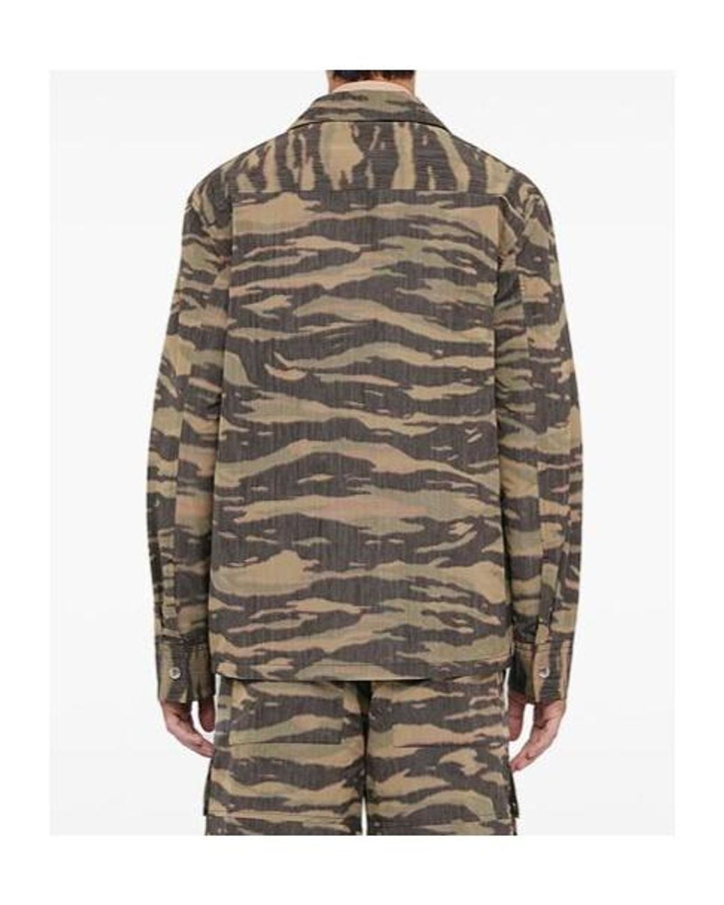 Jil Sander Black Printed Straight Hem Overshirt for men