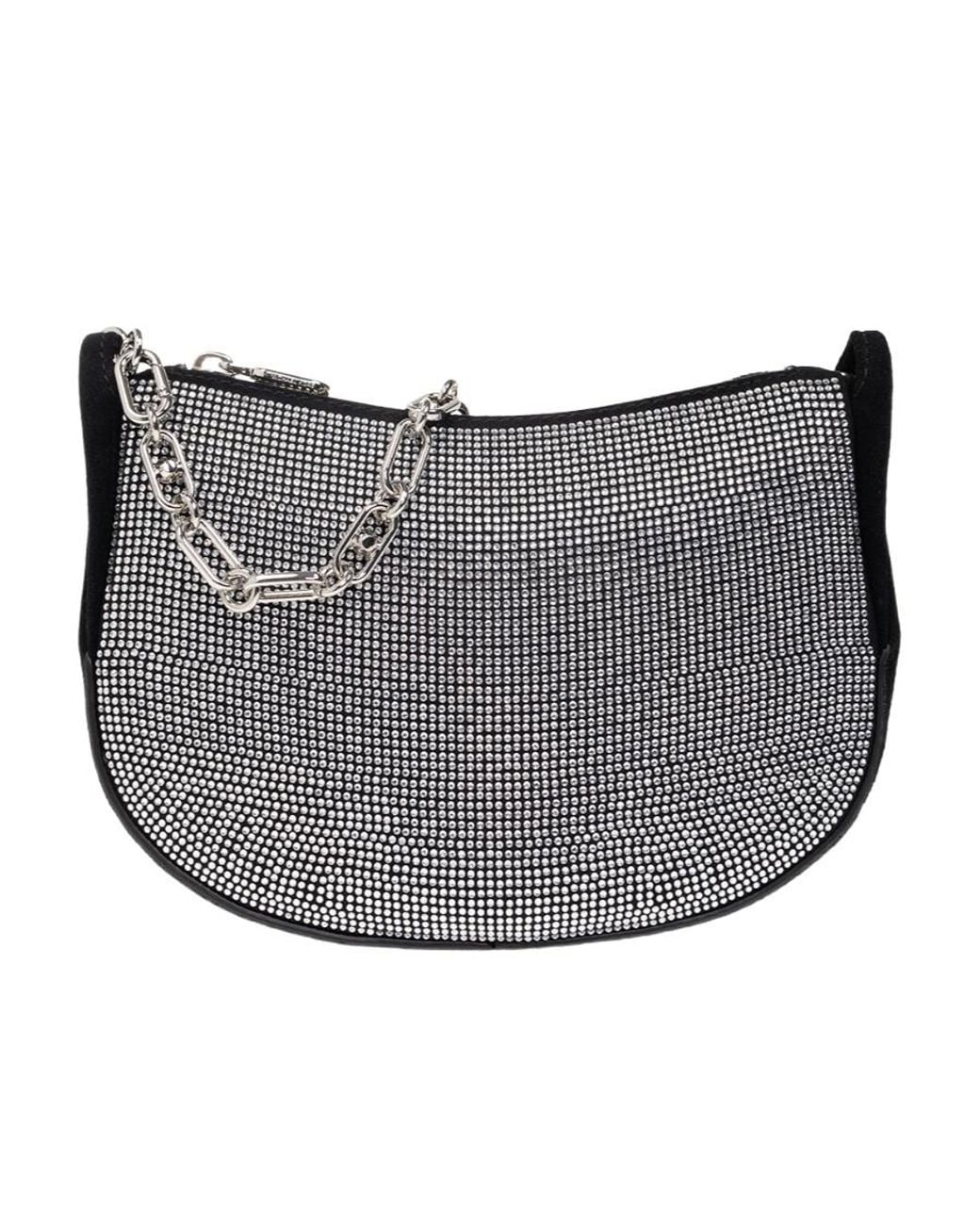 Michael Kors Gray Michael Small Kendall Embellished Chained Shoulder Bag