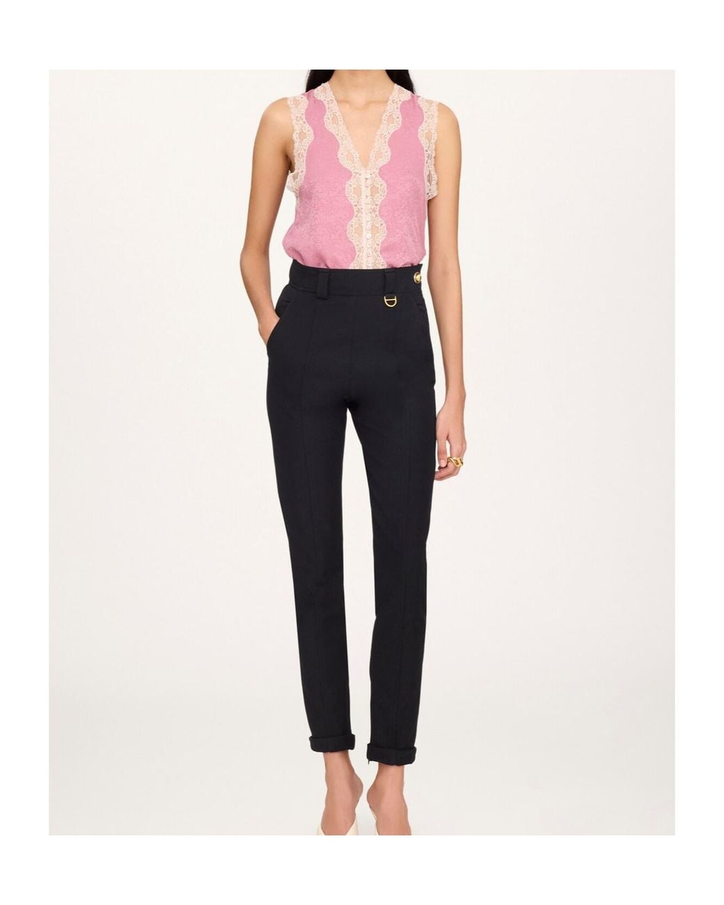 Chloé Blue Chloé High-Waisted Tailored Pants