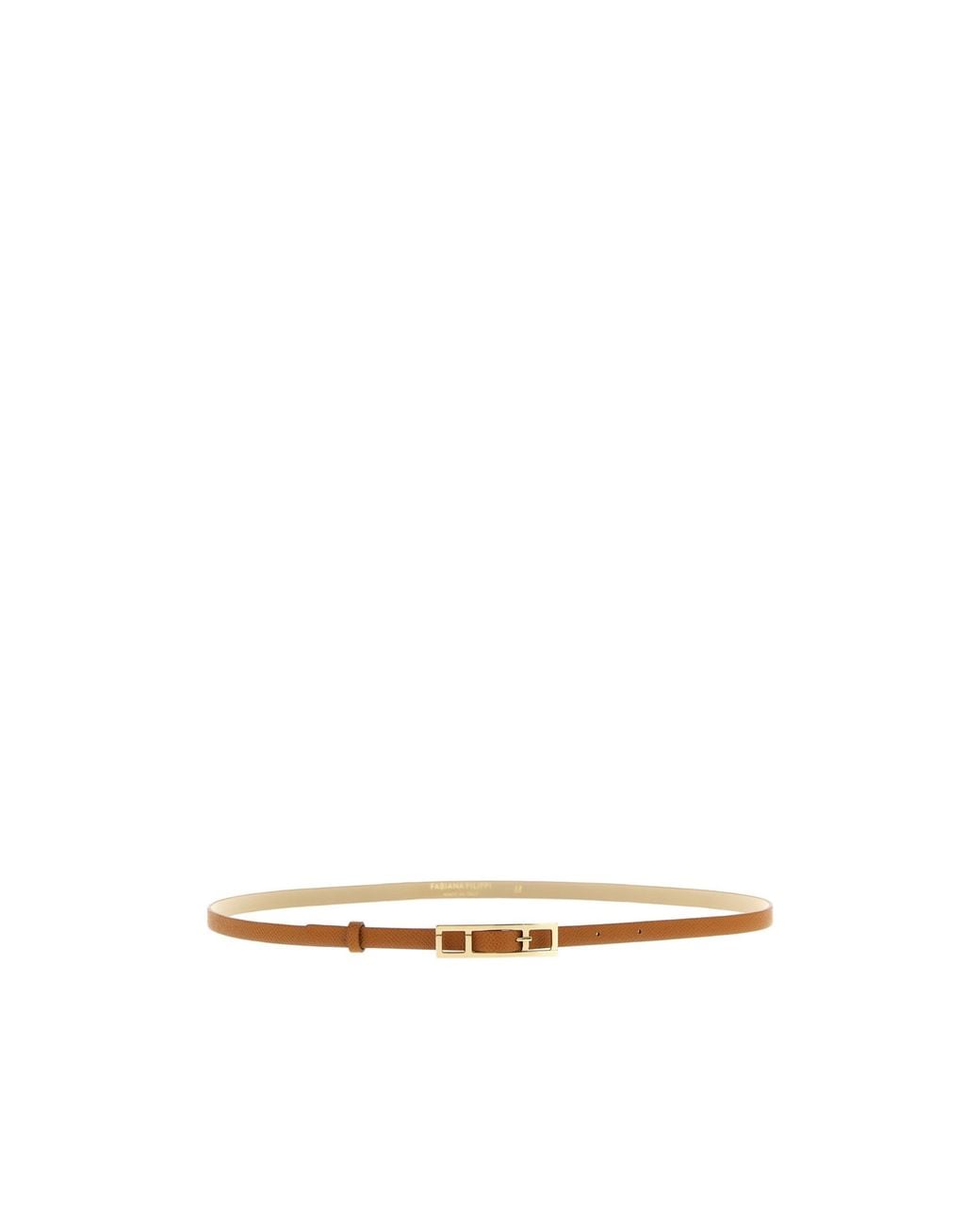 Fabiana Filippi White Embossed Logo Buckled Belt