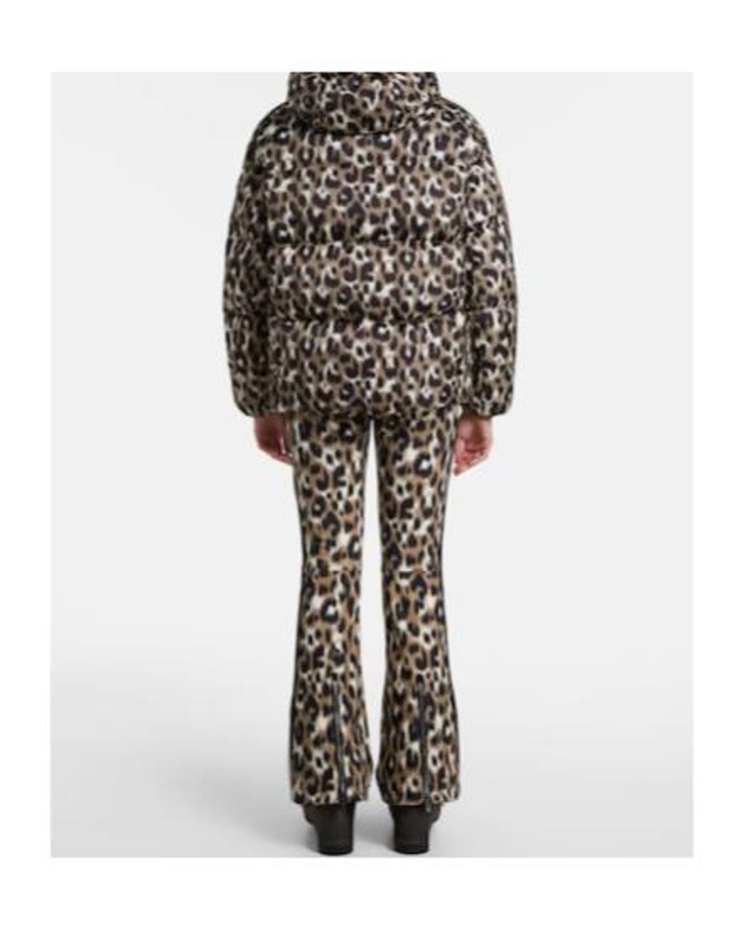 Fusalp Black Ada Leopard-Print Down Ski Jacket