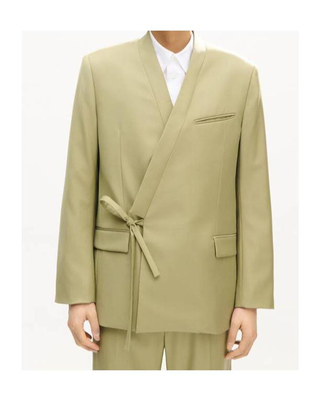 KENZO Green Double Breasted Kimono Tailored Jacket for men