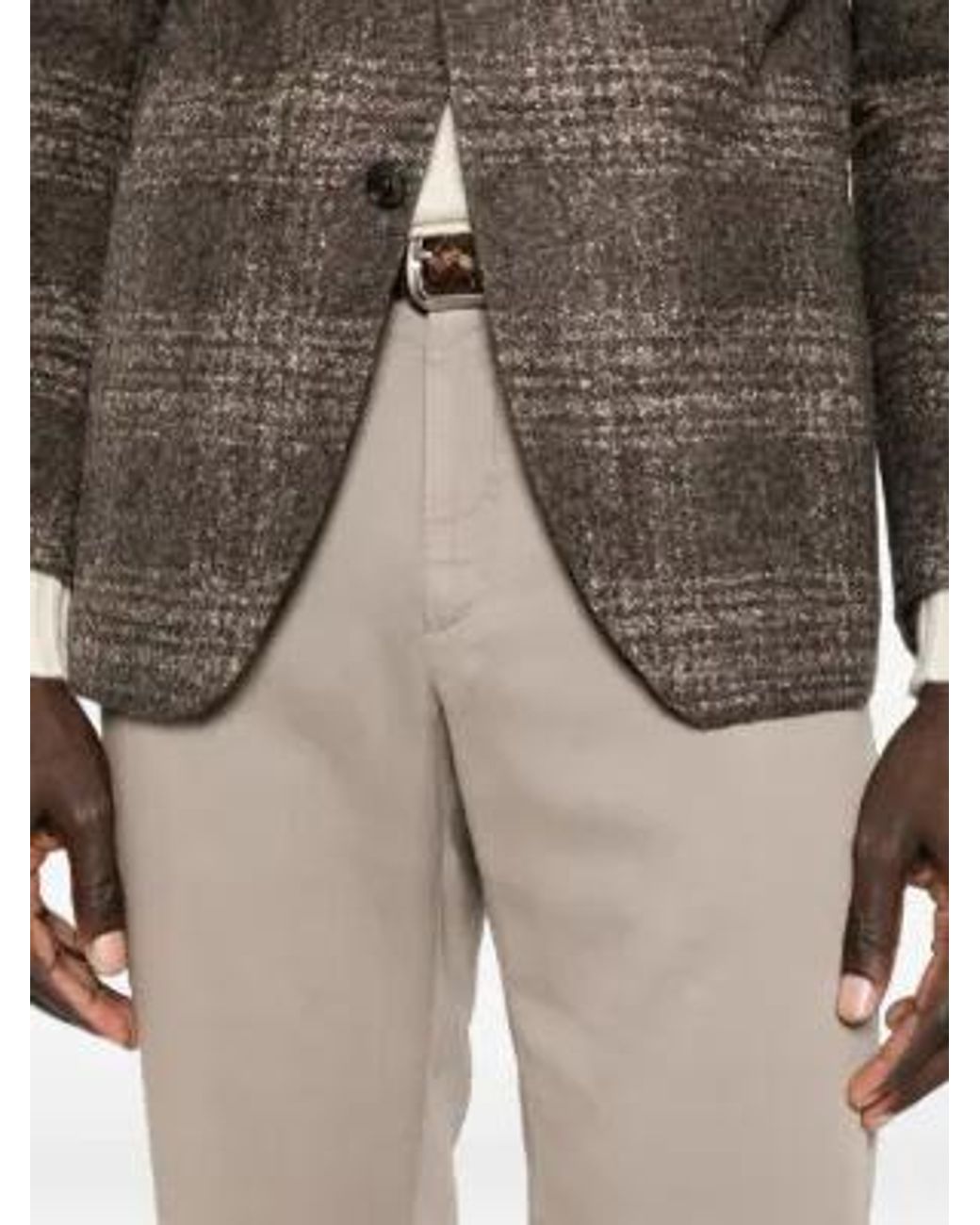 Incotex Gray Belt-Loop Pocket Trousers for men