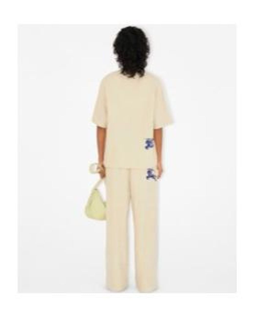Burberry Natural Straight-Leg Towelling Finish Trousers