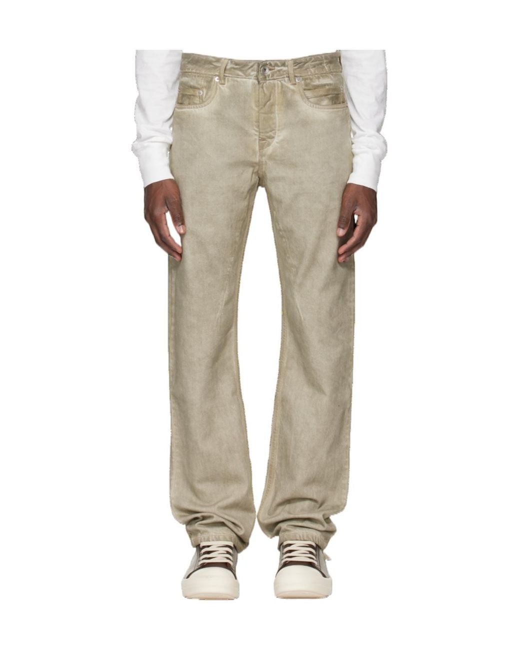 Rick Owens Natural Straight Leg Jeans for men