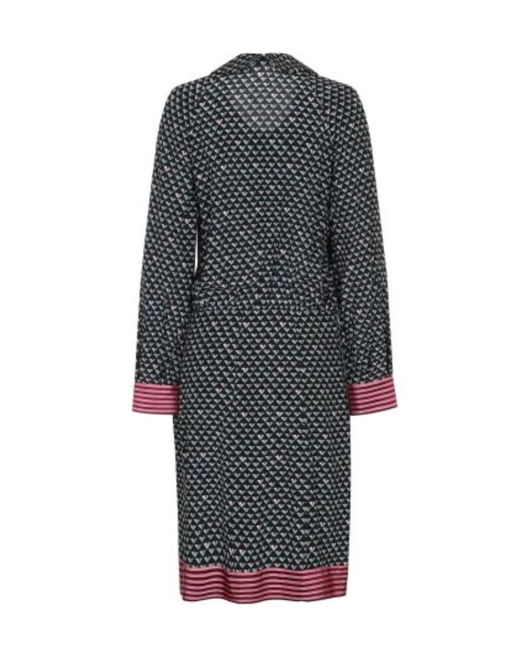 Emporio Armani Gray Long-Sleeved Printed Dress