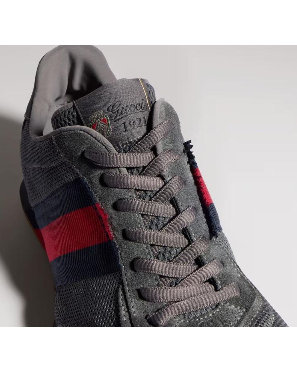 Gucci Blue Tempo Web Low-Top Sneakers for men