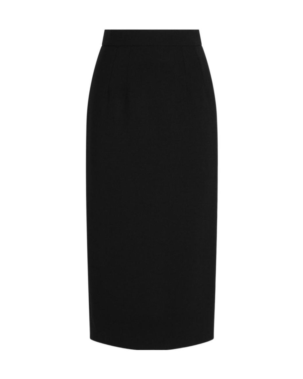 Dolce & Gabbana Black High-Waist Midi Skirt
