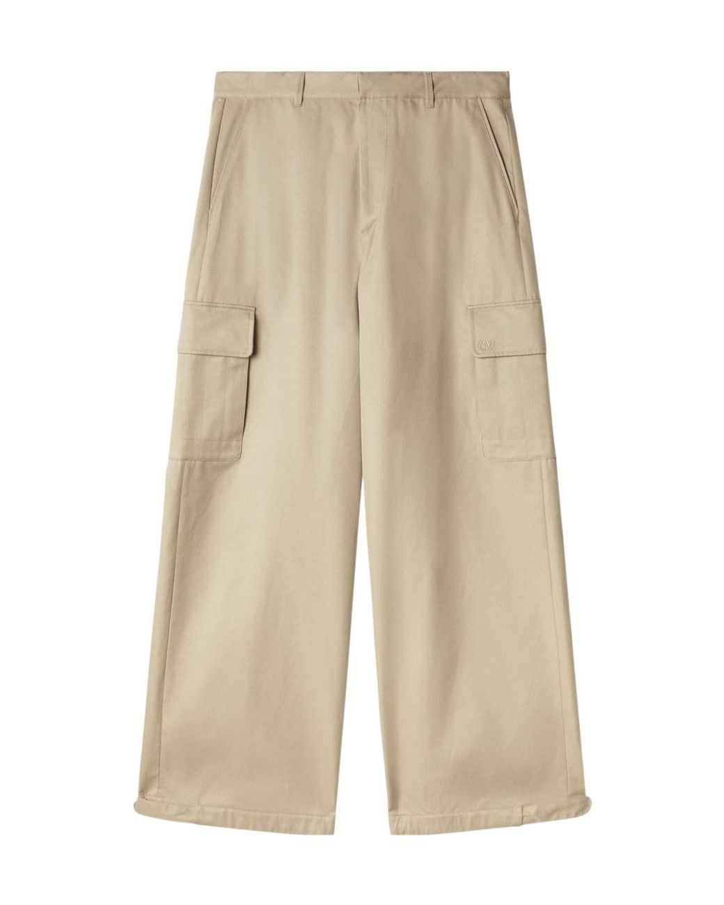 Off-White c/o Virgil Abloh Natural Wide-Leg Cargo Trousers for men