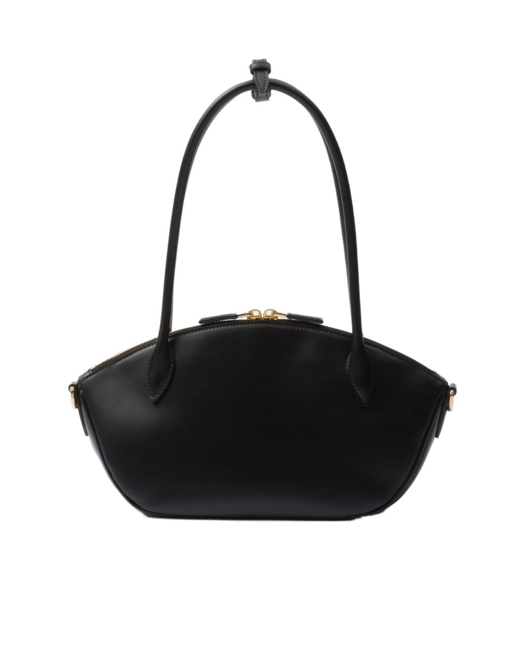 Prada Black Logo Plaque Tote Bag