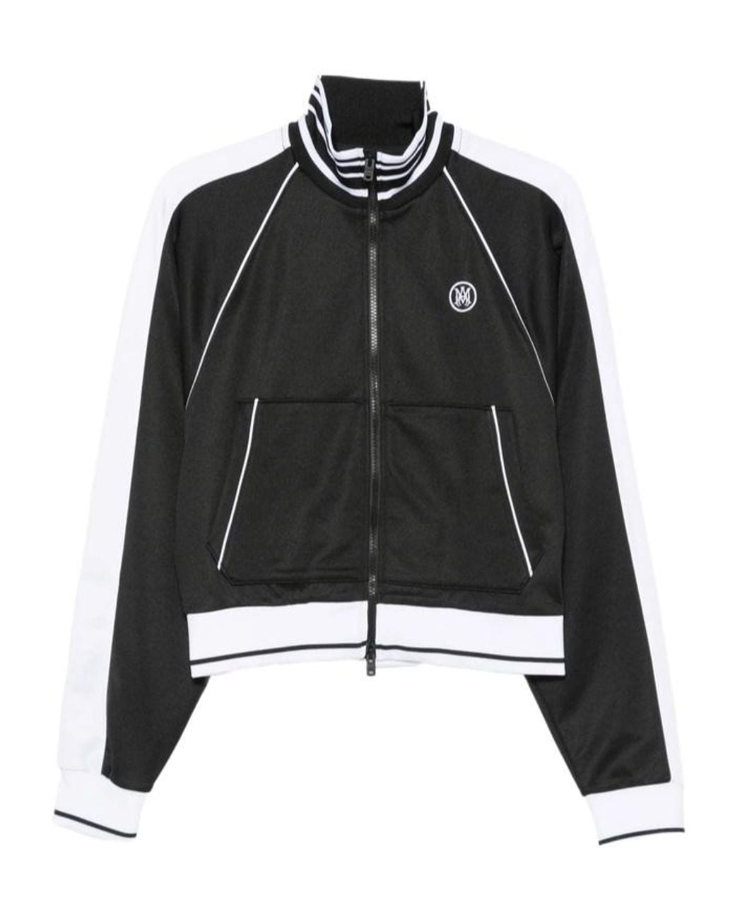 Amiri Black Stripe Trim Zip Sweatshirt