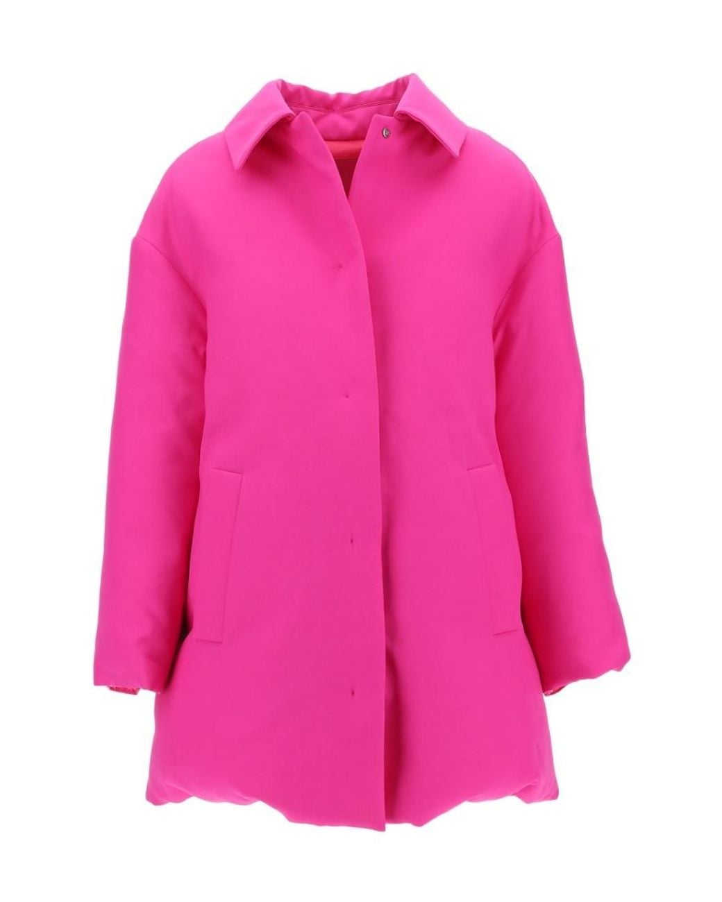 Valentino Pink Padded Buttoned-Up Jacket