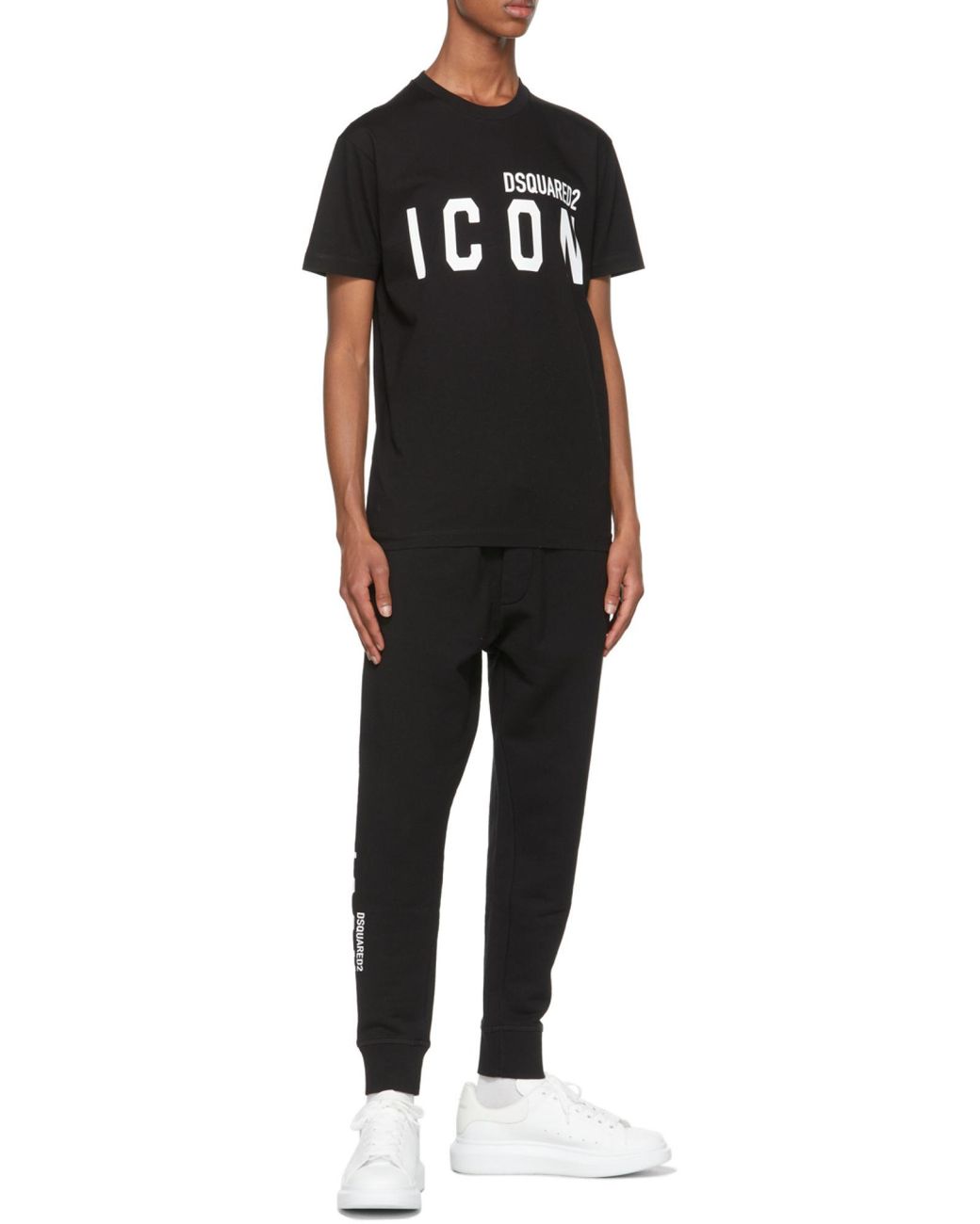 DSquared² Black Logo Printed Crewneck T-Shirt for men