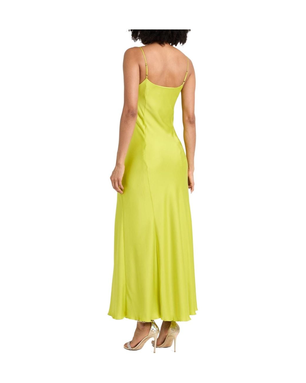Rag & Bone Yellow Satin Halter Dress