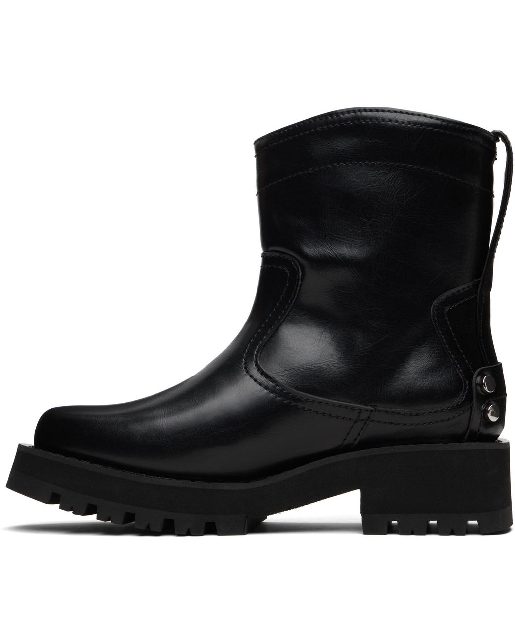 Ganni Black Studded Ankle Boots
