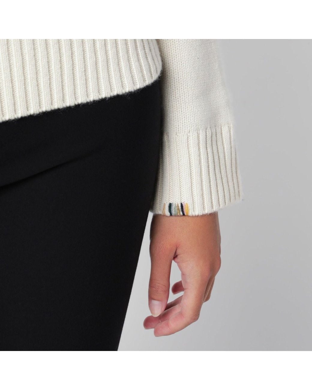 Extreme Cashmere White Long-Sleeved Sweater