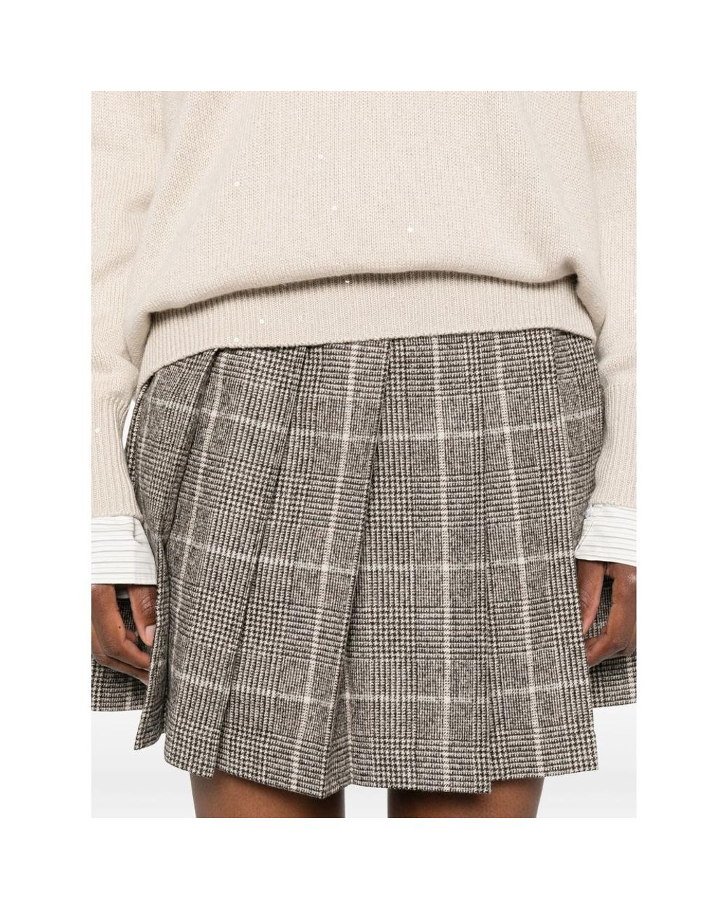 Brunello Cucinelli Gray Skirts