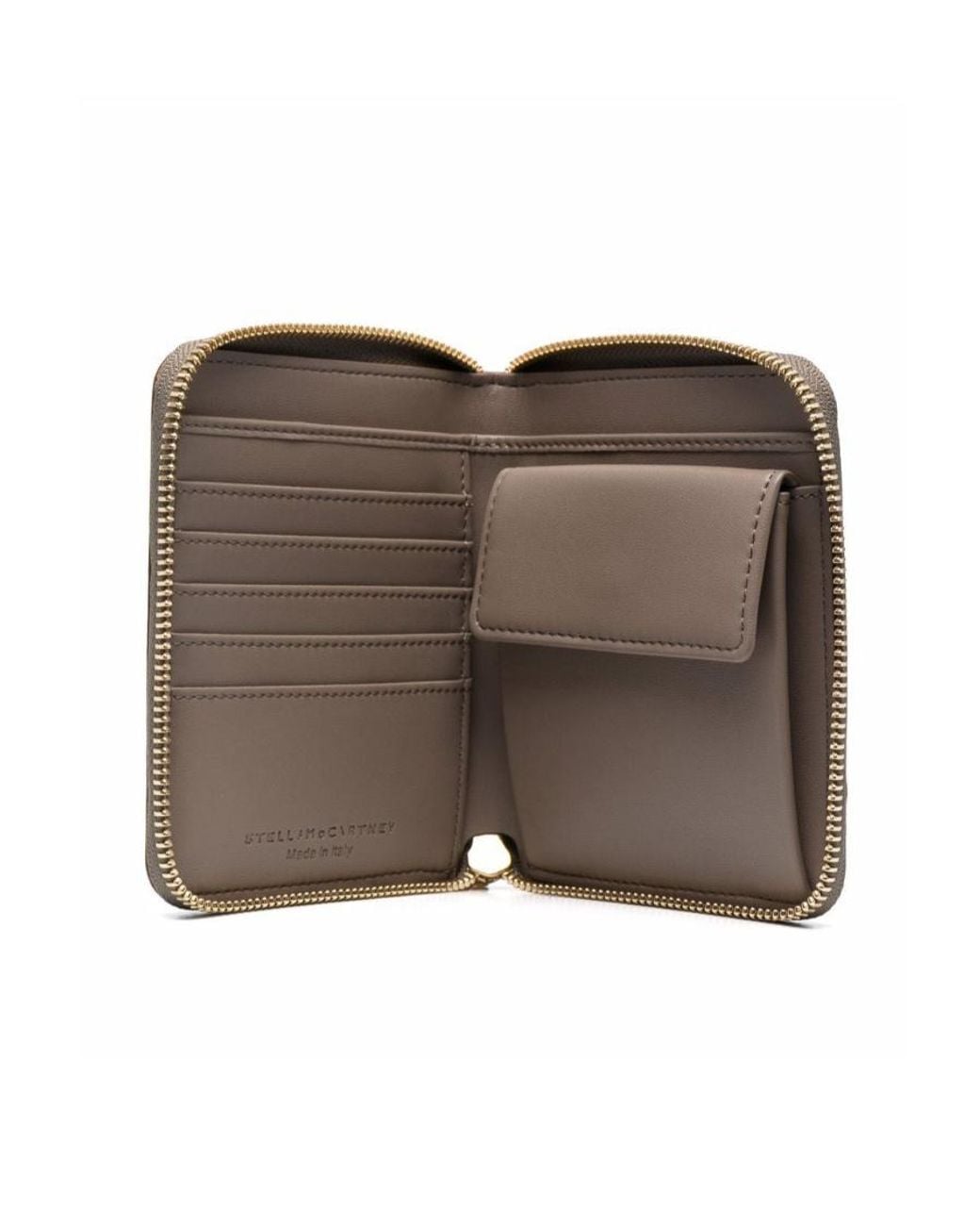 Stella McCartney Pink Logo Perforated Zip Around Wallet