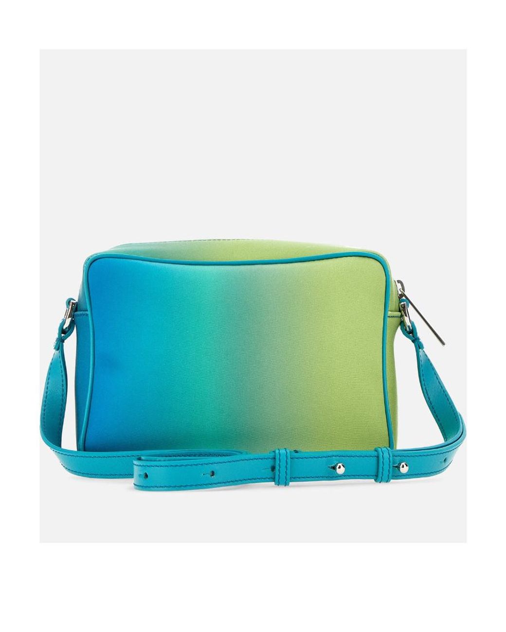 Hogan Blue Logo Plaque Zip-Up Shoulder Bag