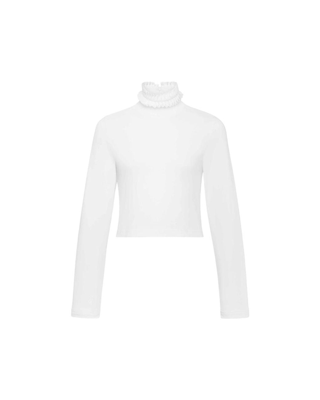Alaïa White Alaïa Cropped T-Shirt