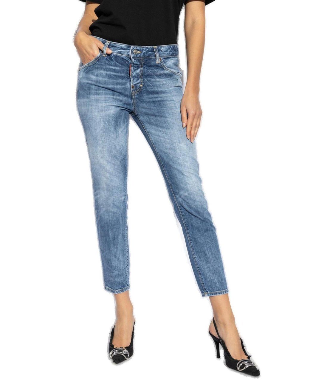 DSquared² Blue Cool Girl Cropped Jeans