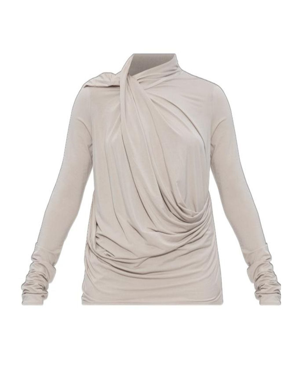 Entire studios White Draped Long-Sleeve Top