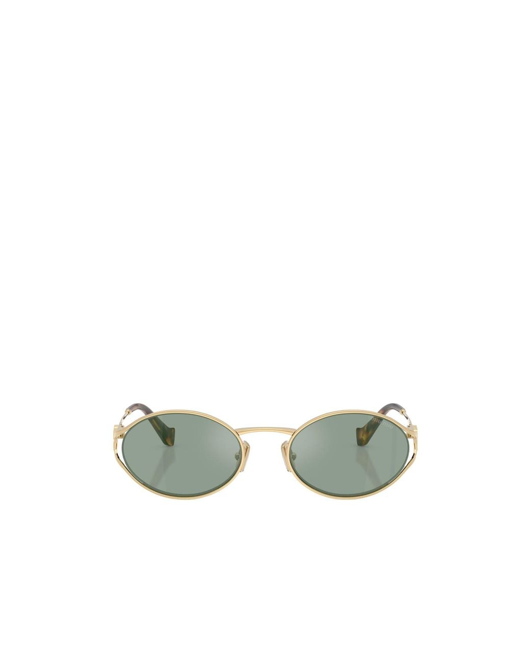 Miu Miu Green Eyewear Oval-Frame Sunglasses