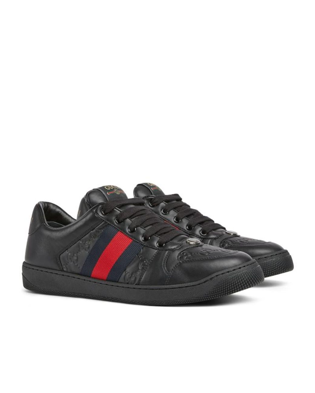 Gucci Black Screener Sneaker, Leather for men