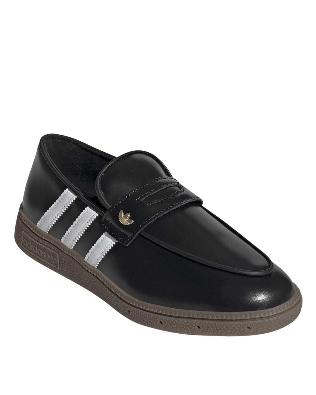 Adidas Originals Black Leather Slip-On Loafer Sneaker