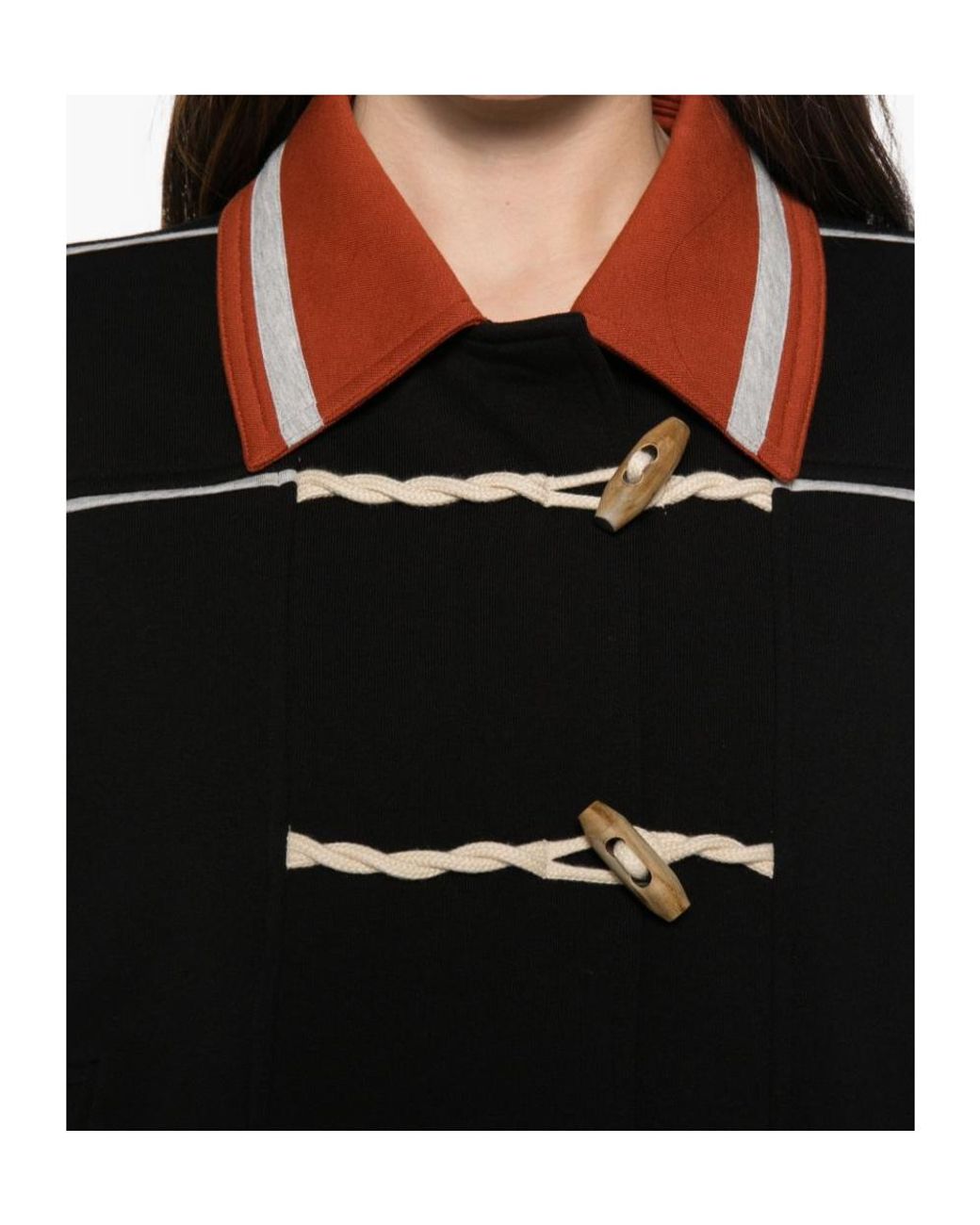 Dries Van Noten Black Long-Sleeved Fleece Jacket