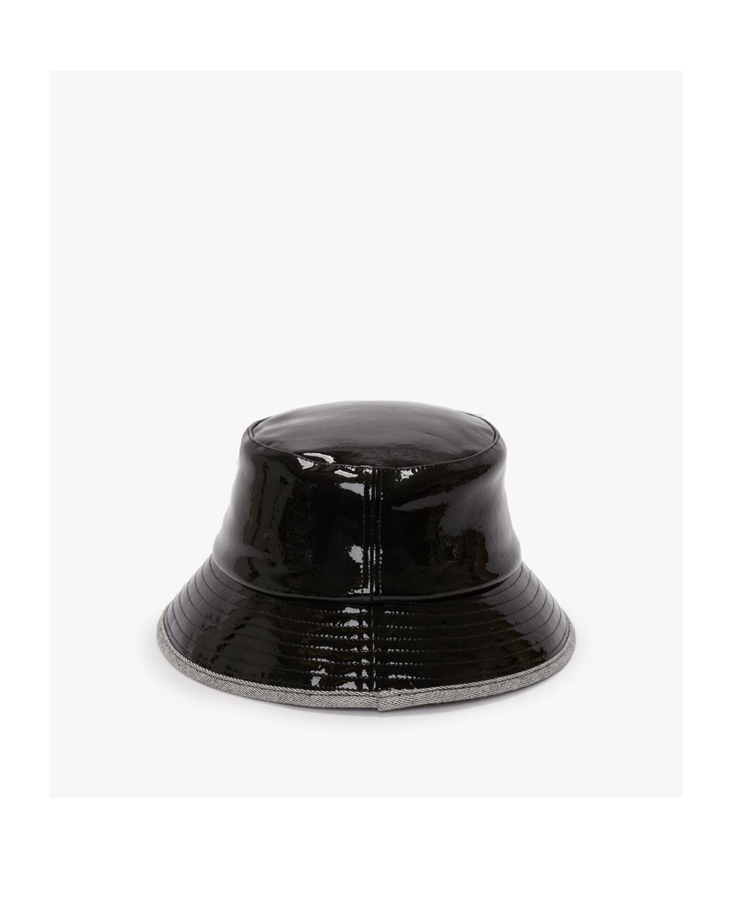 J.W. Anderson Black Jw Anderson Logo Embroidered Coated Denim Bucket Hat