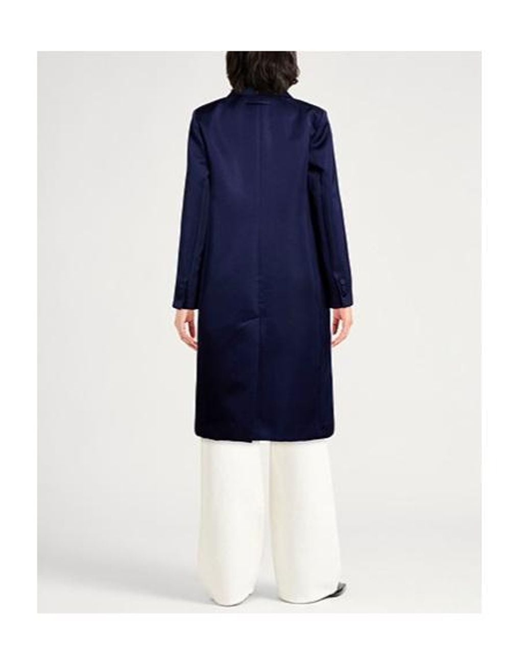 MAX&Co. Blue Double-Breasted Overcoat
