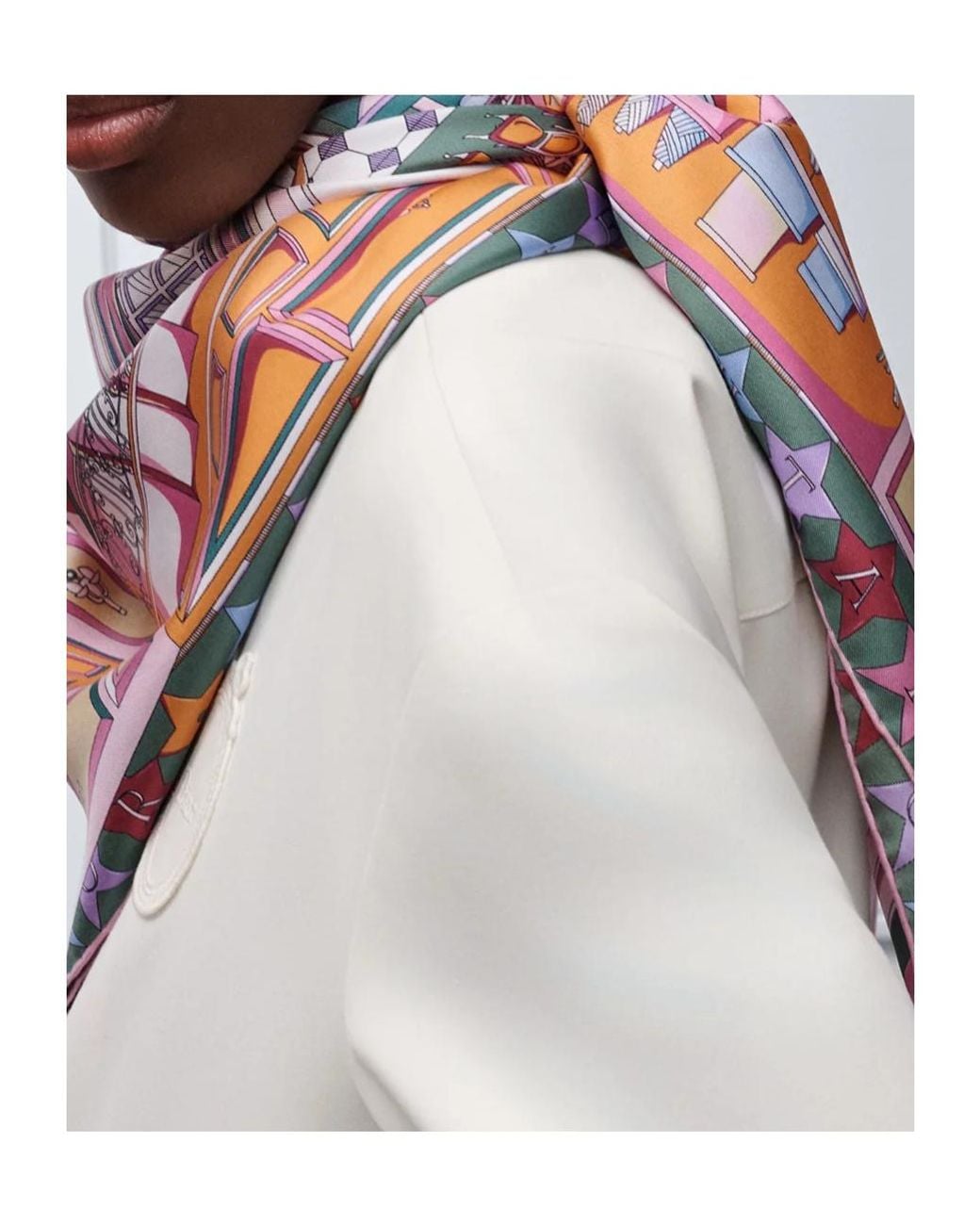 Dior White Inside Avenue90 Square Scarf