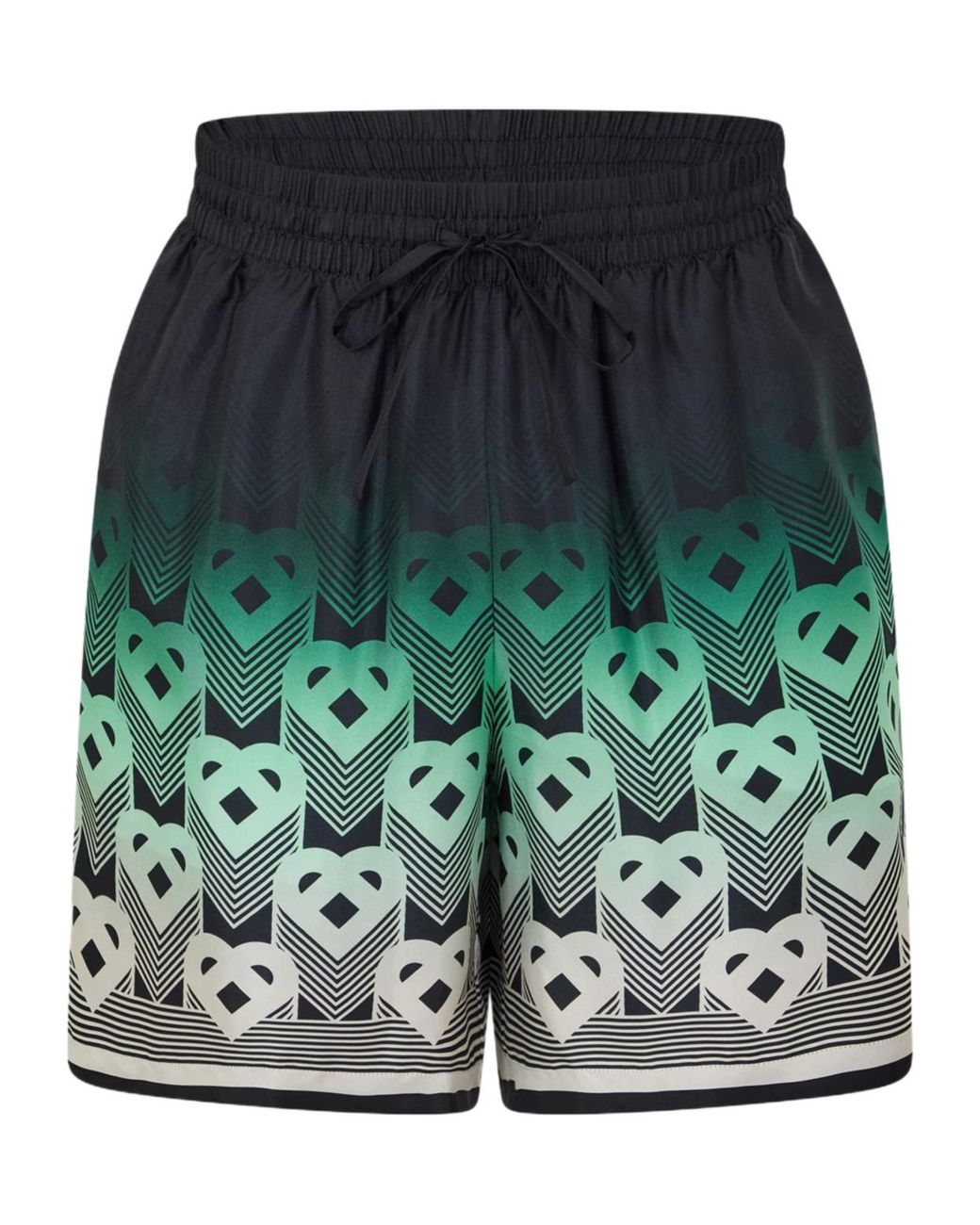 Casablanca Green Elastic Waist Shorts for men