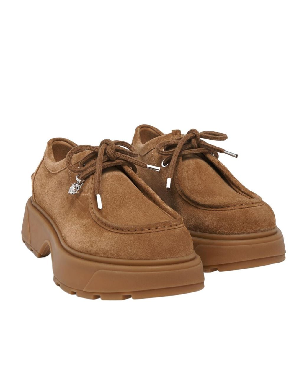 McQueen Brown Rover Lace-Up Loafers for men