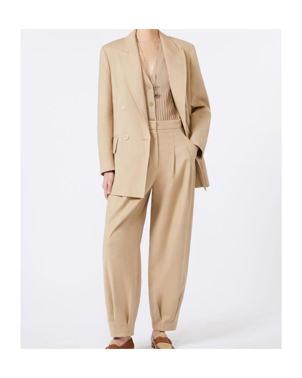 Max Mara Natural Olimpia Double-Breasted Blazer