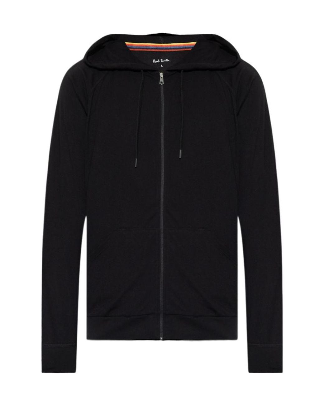 Paul Smith Black Jersey Zip Lounge Hoodie for men